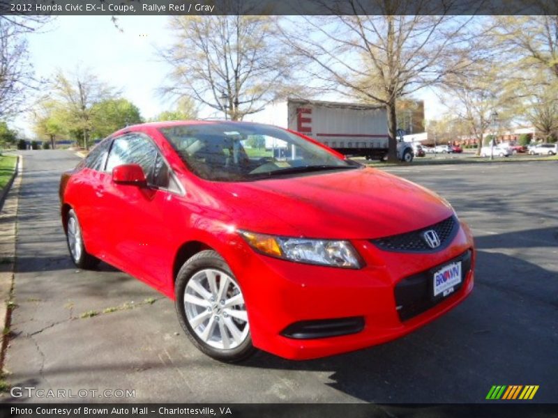 Rallye Red / Gray 2012 Honda Civic EX-L Coupe