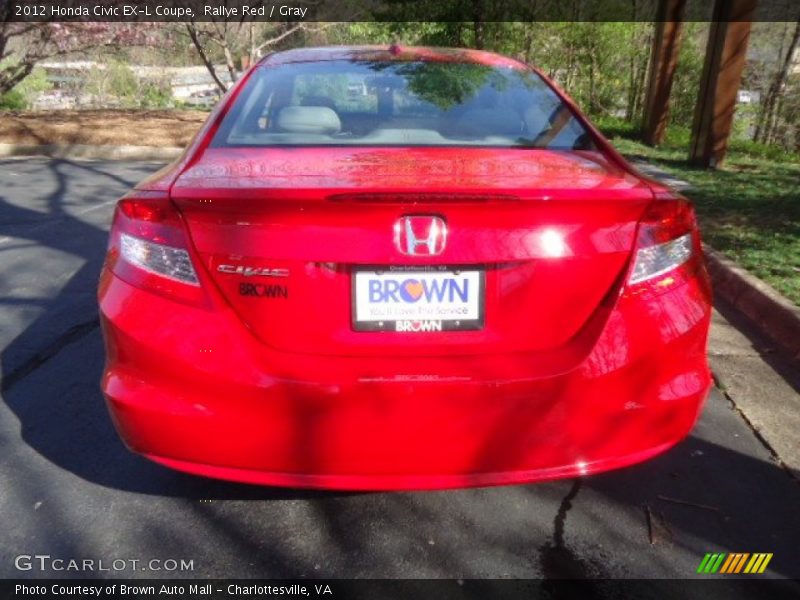 Rallye Red / Gray 2012 Honda Civic EX-L Coupe