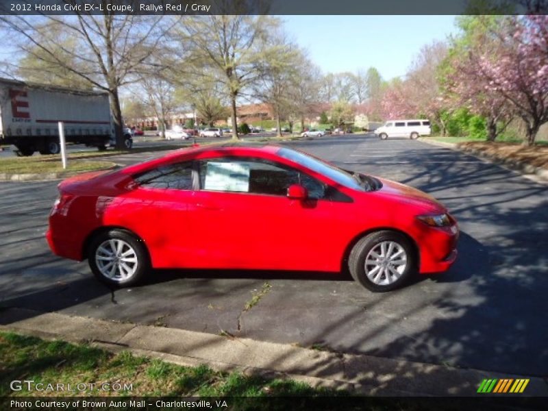 Rallye Red / Gray 2012 Honda Civic EX-L Coupe