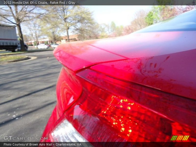 Rallye Red / Gray 2012 Honda Civic EX-L Coupe