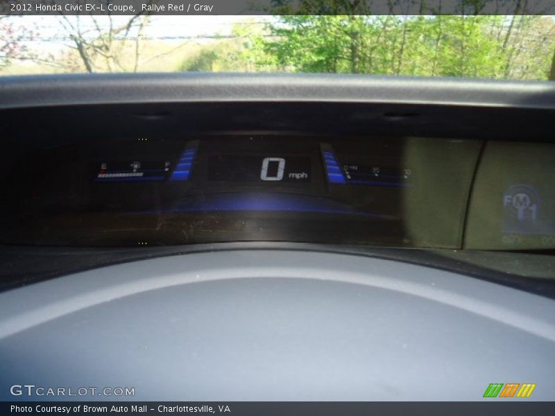 Rallye Red / Gray 2012 Honda Civic EX-L Coupe