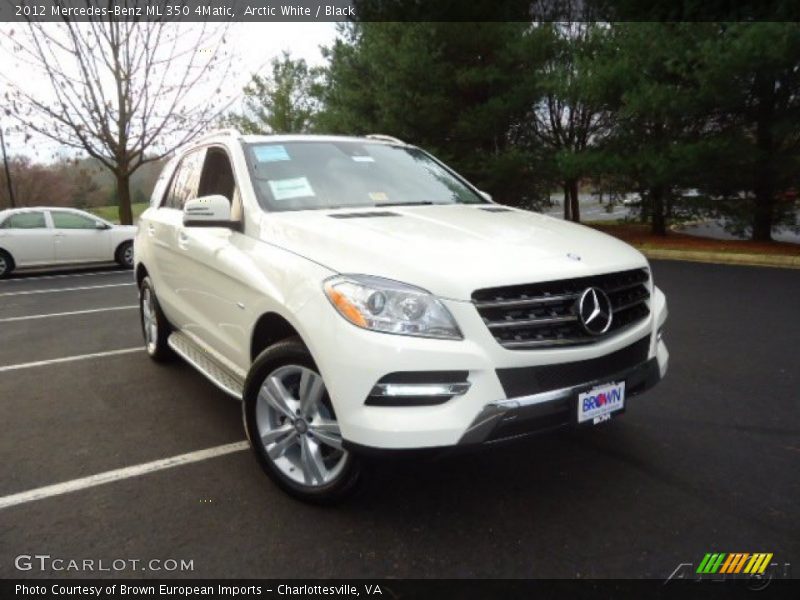 Arctic White / Black 2012 Mercedes-Benz ML 350 4Matic