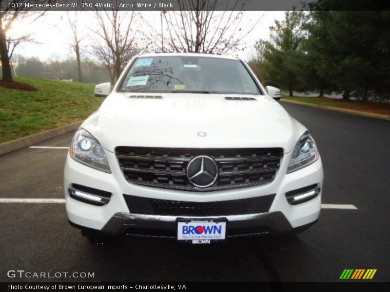 Arctic White / Black 2012 Mercedes-Benz ML 350 4Matic