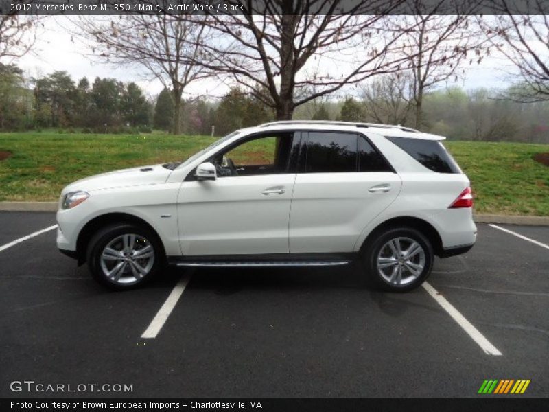 Arctic White / Black 2012 Mercedes-Benz ML 350 4Matic