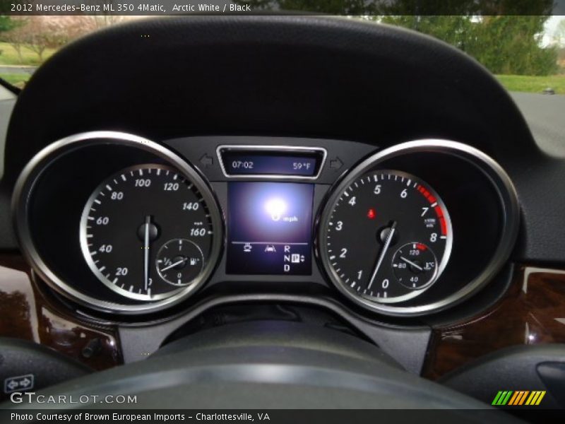 Arctic White / Black 2012 Mercedes-Benz ML 350 4Matic