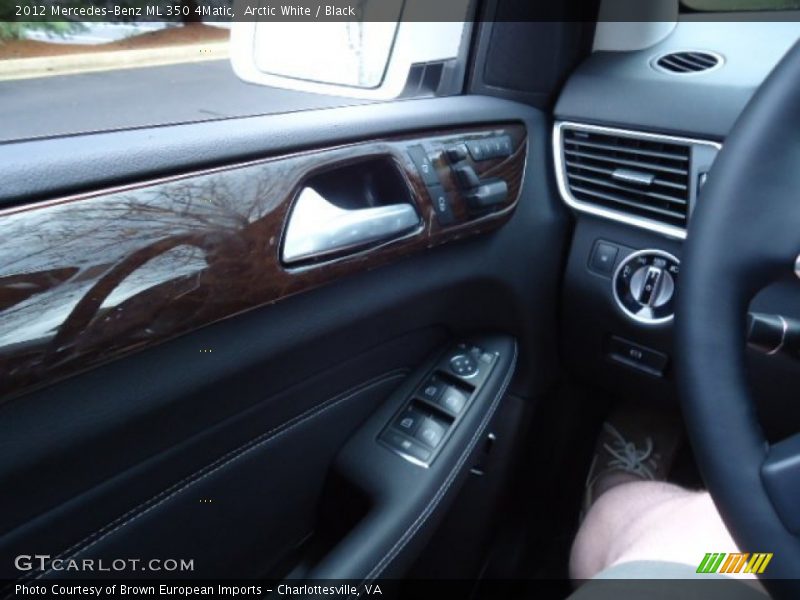 Arctic White / Black 2012 Mercedes-Benz ML 350 4Matic