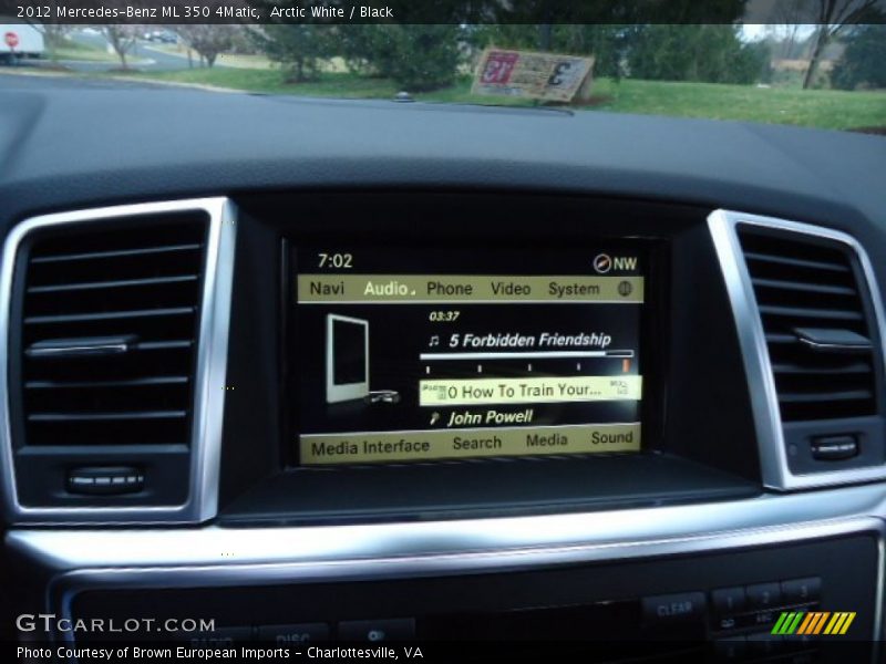 Arctic White / Black 2012 Mercedes-Benz ML 350 4Matic