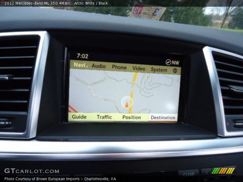 Arctic White / Black 2012 Mercedes-Benz ML 350 4Matic