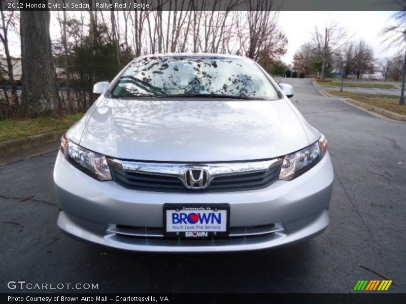 Rallye Red / Beige 2012 Honda Civic LX Sedan