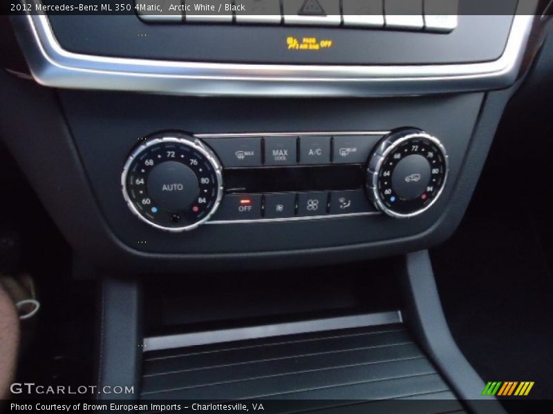 Arctic White / Black 2012 Mercedes-Benz ML 350 4Matic