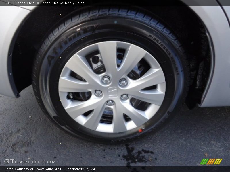 Rallye Red / Beige 2012 Honda Civic LX Sedan