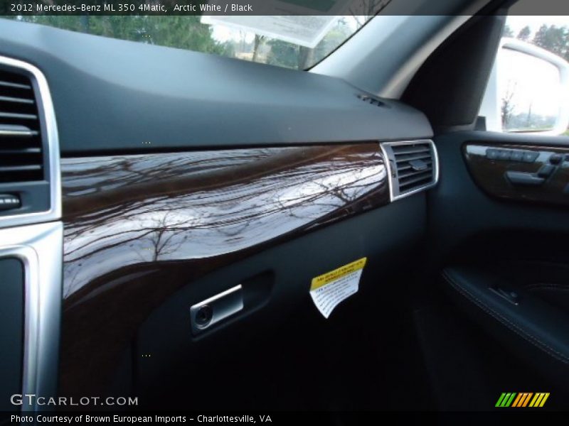 Arctic White / Black 2012 Mercedes-Benz ML 350 4Matic