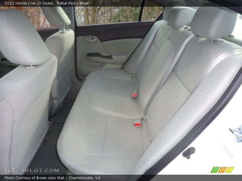 Rallye Red / Beige 2012 Honda Civic LX Sedan