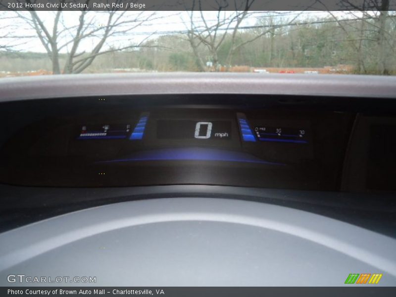 Rallye Red / Beige 2012 Honda Civic LX Sedan