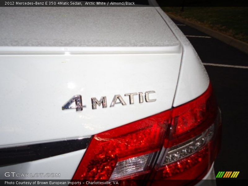 Arctic White / Almond/Black 2012 Mercedes-Benz E 350 4Matic Sedan