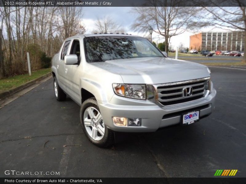 Alabaster Silver Metallic / Gray 2012 Honda Ridgeline RTL