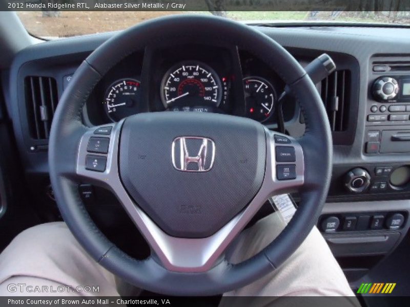 Alabaster Silver Metallic / Gray 2012 Honda Ridgeline RTL
