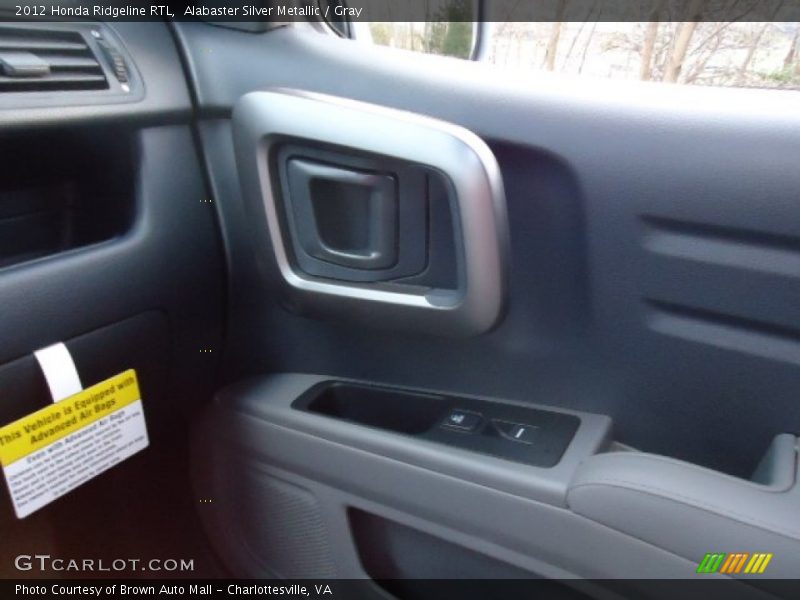 Alabaster Silver Metallic / Gray 2012 Honda Ridgeline RTL