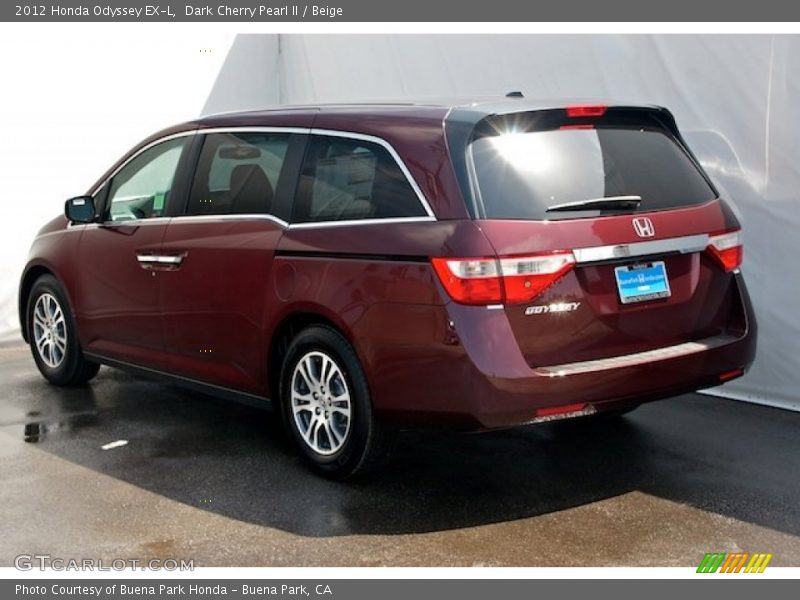 Dark Cherry Pearl II / Beige 2012 Honda Odyssey EX-L