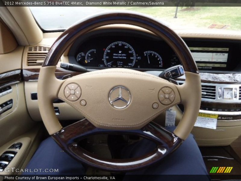 Diamond White Metallic / Cashmere/Savanna 2012 Mercedes-Benz S 350 BlueTEC 4Matic
