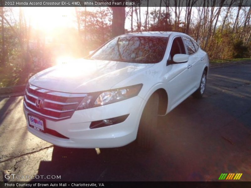 White Diamond Pearl / Black 2012 Honda Accord Crosstour EX-L 4WD