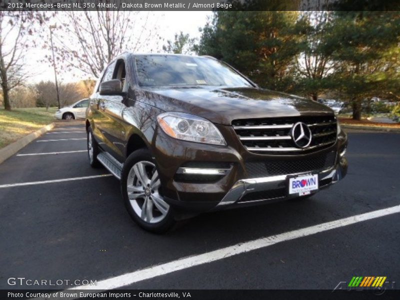 Dakota Brown Metallic / Almond Beige 2012 Mercedes-Benz ML 350 4Matic