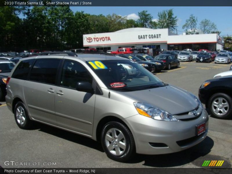 Silver Shadow Pearl / Stone 2010 Toyota Sienna LE