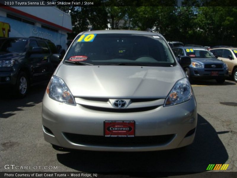 Silver Shadow Pearl / Stone 2010 Toyota Sienna LE