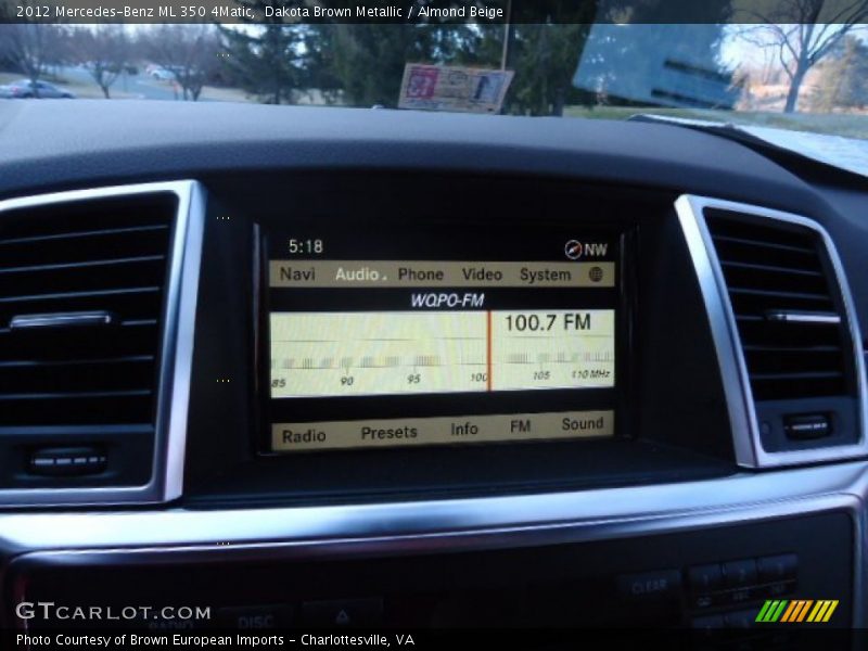 Dakota Brown Metallic / Almond Beige 2012 Mercedes-Benz ML 350 4Matic