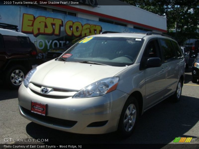 Silver Shadow Pearl / Stone 2010 Toyota Sienna LE