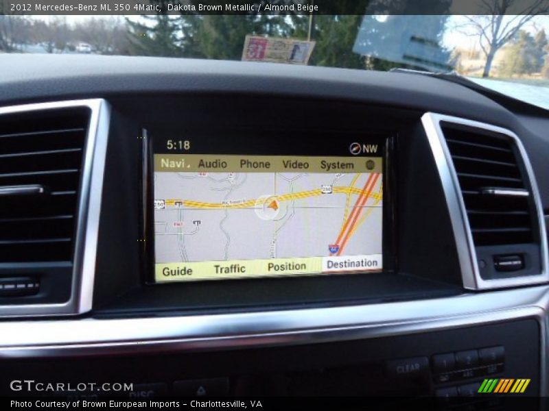 Dakota Brown Metallic / Almond Beige 2012 Mercedes-Benz ML 350 4Matic