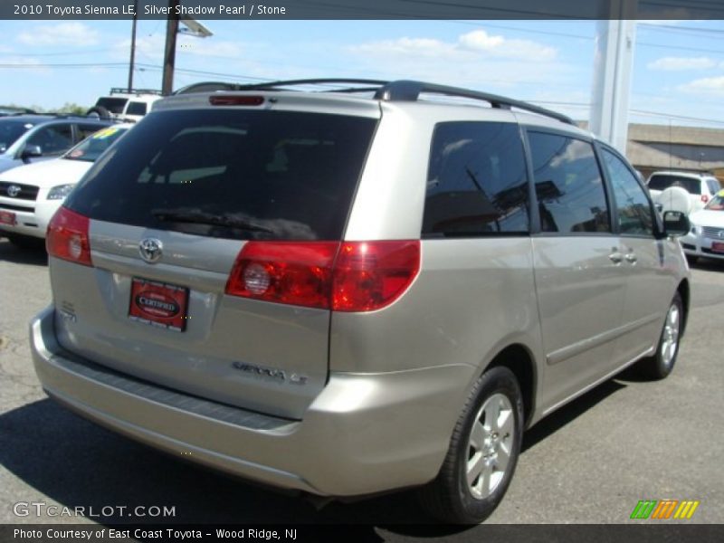 Silver Shadow Pearl / Stone 2010 Toyota Sienna LE