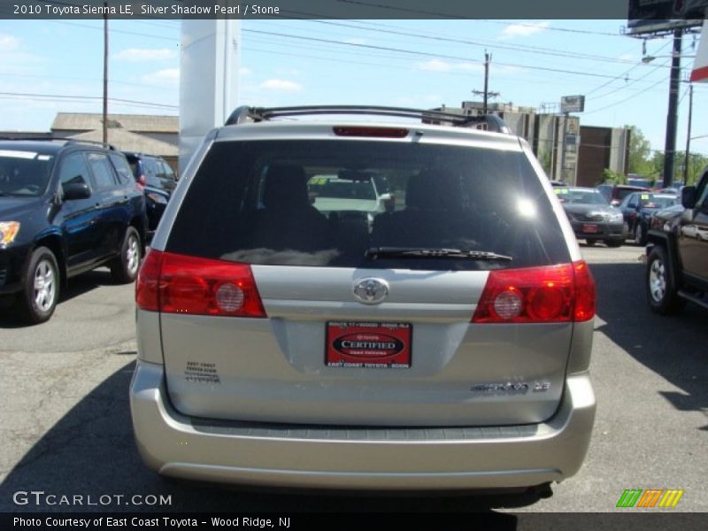 Silver Shadow Pearl / Stone 2010 Toyota Sienna LE