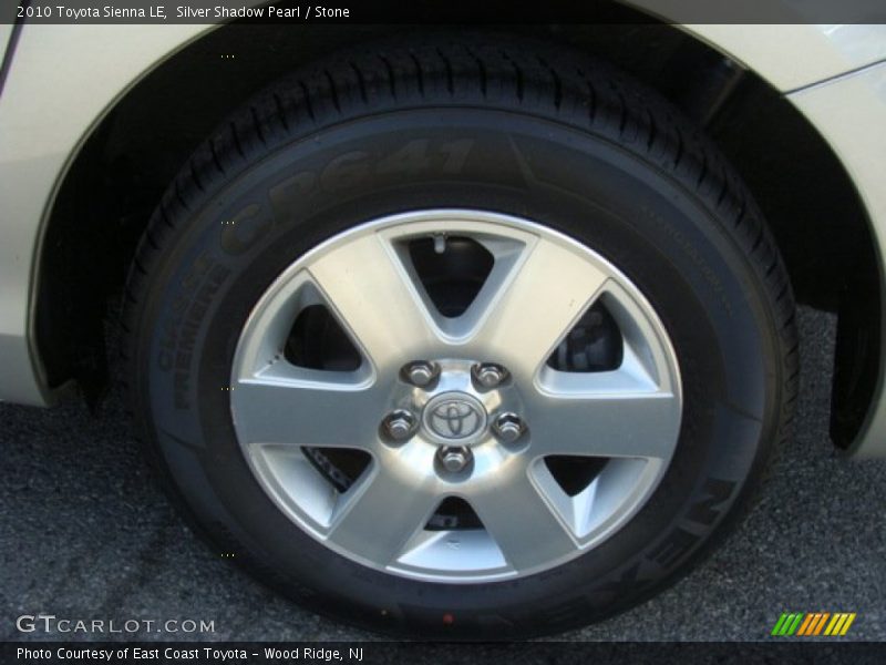 Silver Shadow Pearl / Stone 2010 Toyota Sienna LE