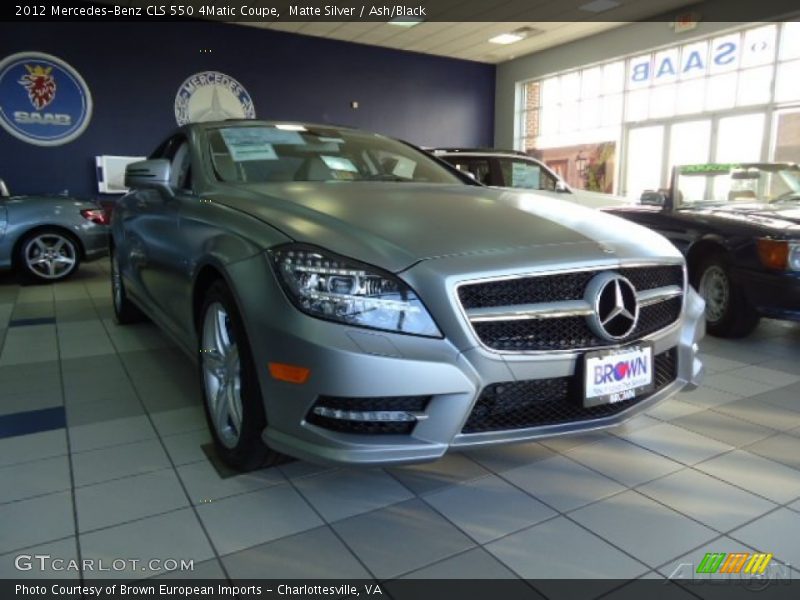 Matte Silver / Ash/Black 2012 Mercedes-Benz CLS 550 4Matic Coupe