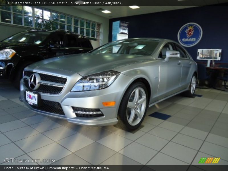 Matte Silver / Ash/Black 2012 Mercedes-Benz CLS 550 4Matic Coupe