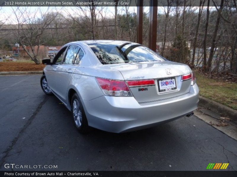 Alabaster Silver Metallic / Gray 2012 Honda Accord LX Premium Sedan