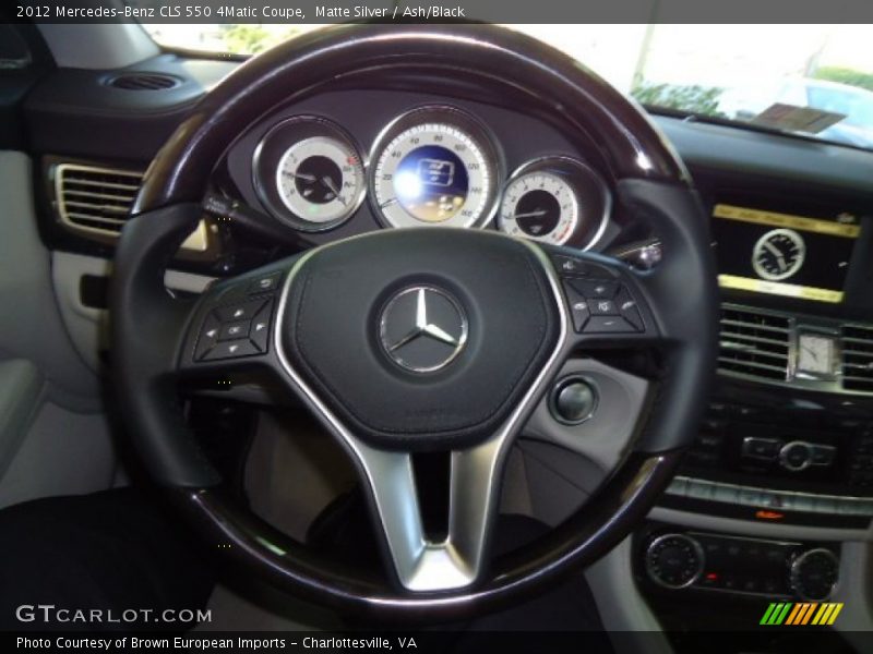 Matte Silver / Ash/Black 2012 Mercedes-Benz CLS 550 4Matic Coupe