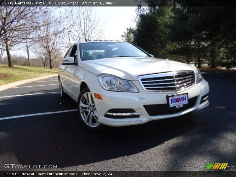 Arctic White / Black 2012 Mercedes-Benz C 300 Luxury 4Matic