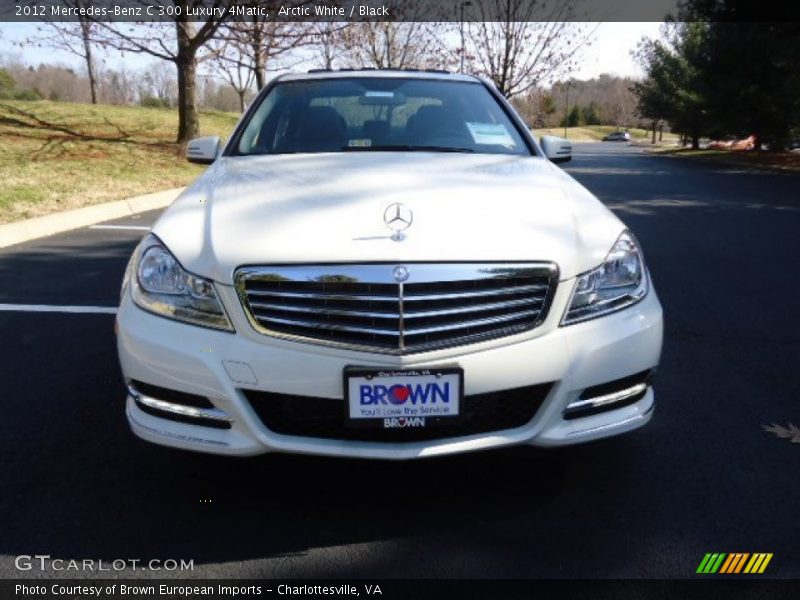 Arctic White / Black 2012 Mercedes-Benz C 300 Luxury 4Matic