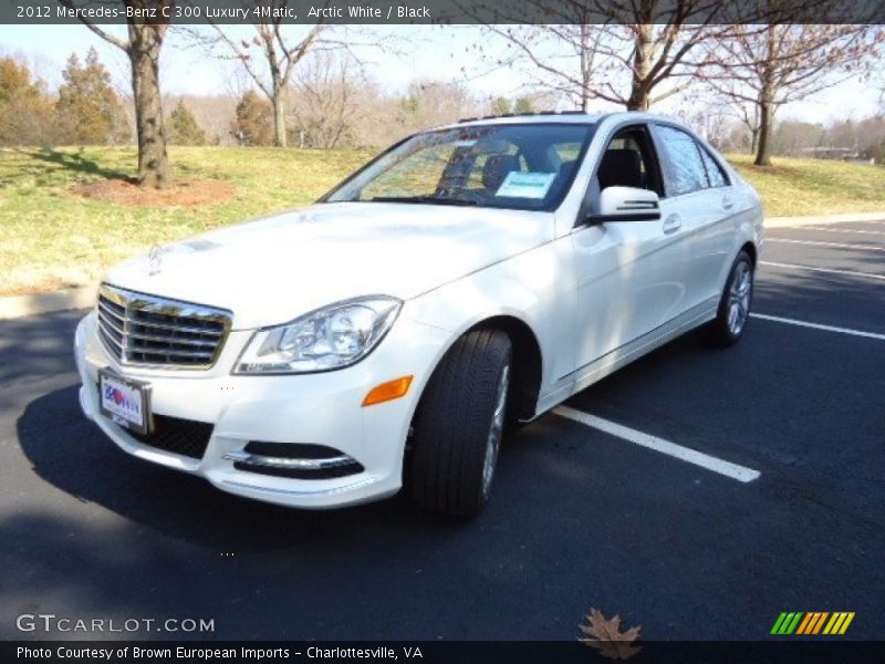 Arctic White / Black 2012 Mercedes-Benz C 300 Luxury 4Matic