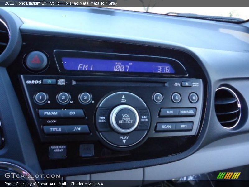 Polished Metal Metallic / Gray 2012 Honda Insight EX Hybrid