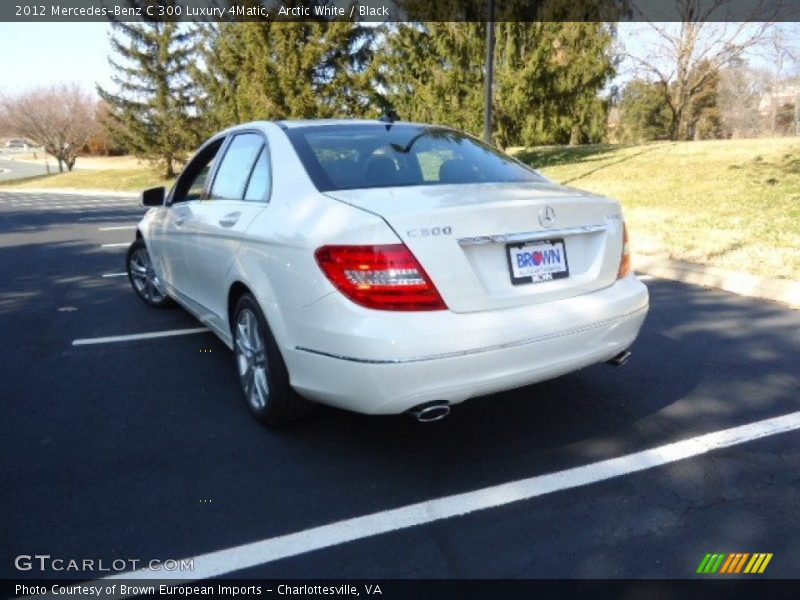 Arctic White / Black 2012 Mercedes-Benz C 300 Luxury 4Matic