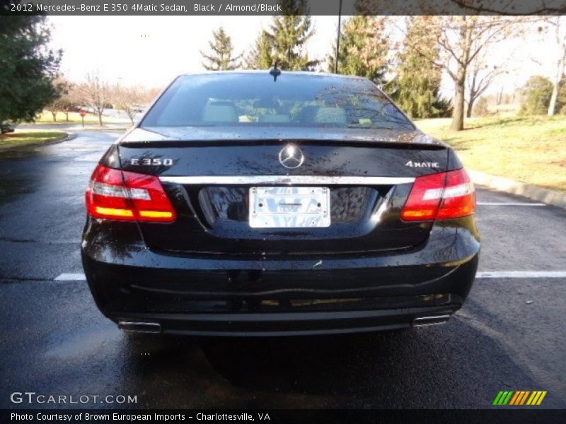 Black / Almond/Black 2012 Mercedes-Benz E 350 4Matic Sedan