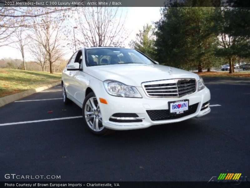 Arctic White / Black 2012 Mercedes-Benz C 300 Luxury 4Matic