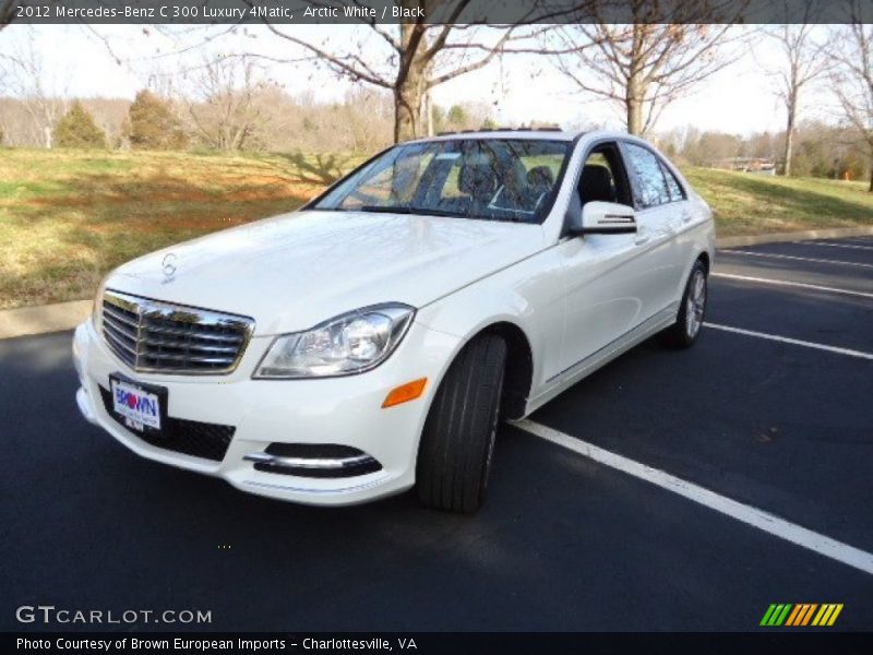 Arctic White / Black 2012 Mercedes-Benz C 300 Luxury 4Matic