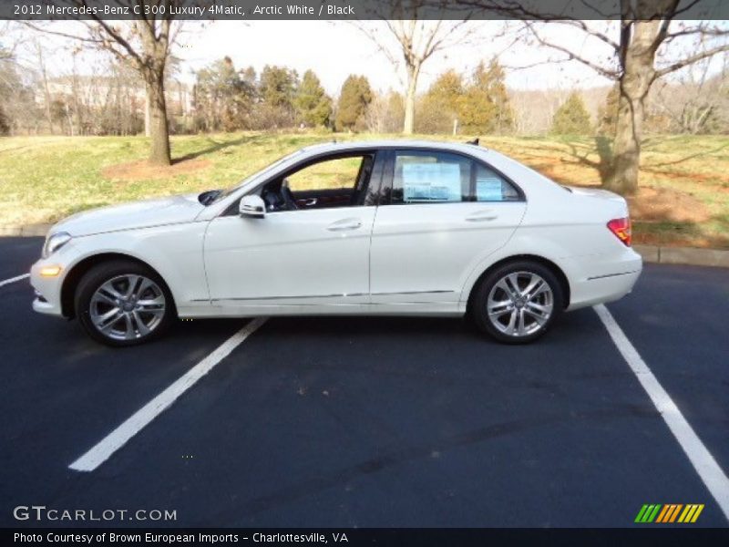 Arctic White / Black 2012 Mercedes-Benz C 300 Luxury 4Matic