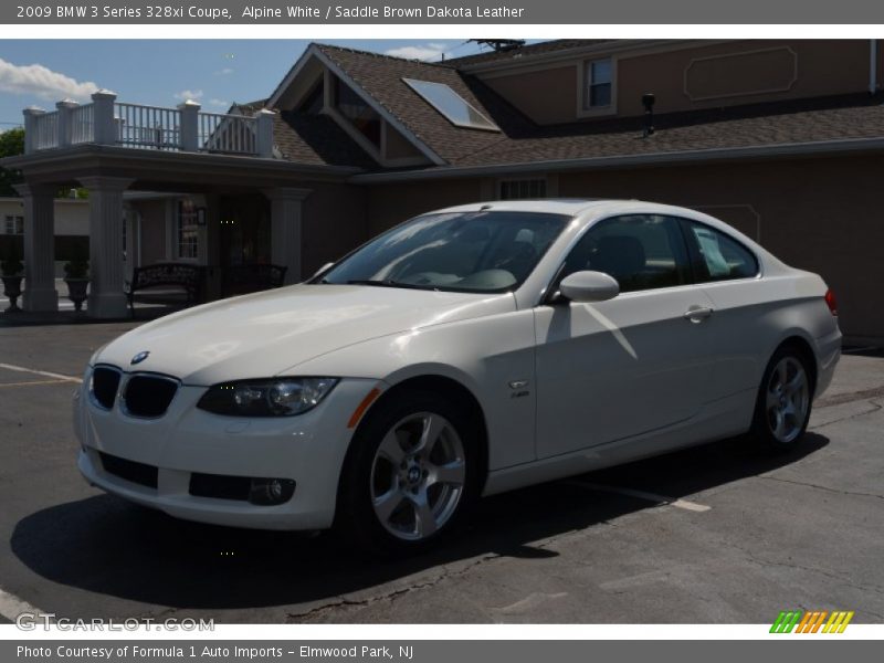 Alpine White / Saddle Brown Dakota Leather 2009 BMW 3 Series 328xi Coupe