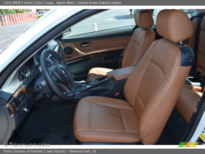 Alpine White / Saddle Brown Dakota Leather 2009 BMW 3 Series 328xi Coupe