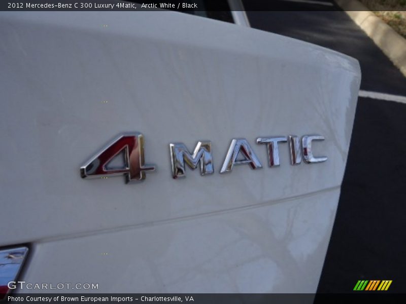 Arctic White / Black 2012 Mercedes-Benz C 300 Luxury 4Matic